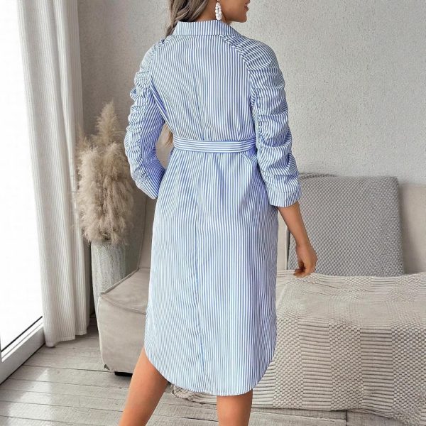 SMD Maternity Dress Blue Soft Stretchy Fit Womens Clothing-3