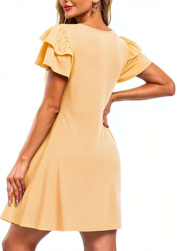 Maternity Mini Dress Cotton Blend Womens Clothing-4