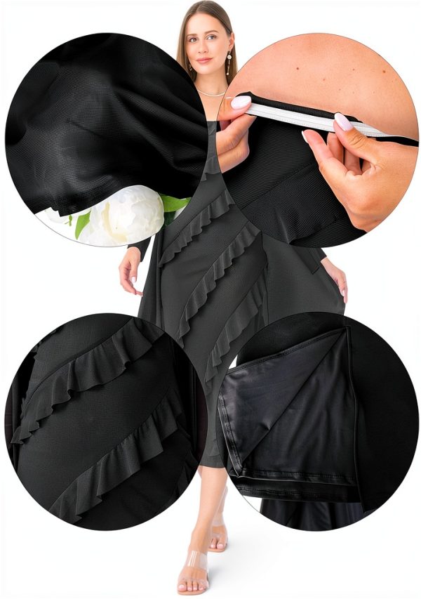 Maternity Maxi Dress SG210 Strapless Mesh Set-3