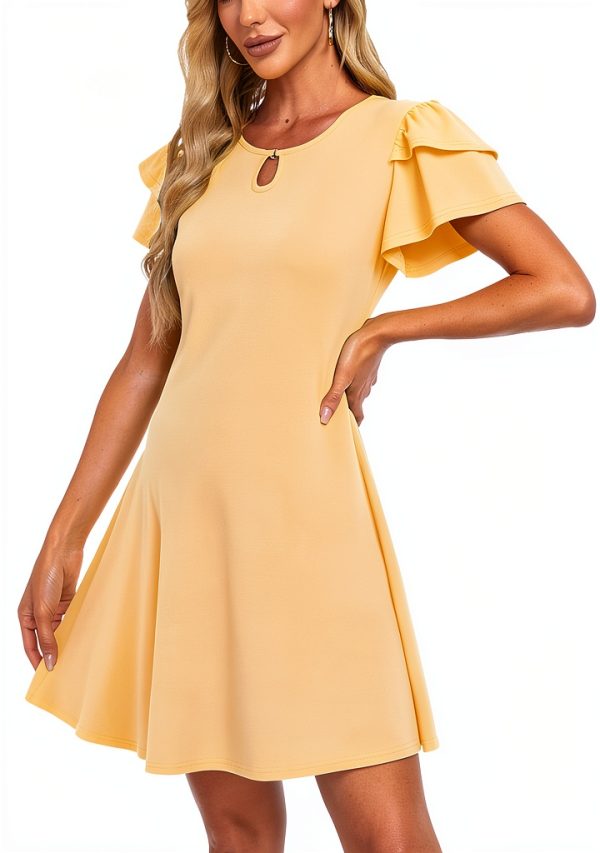 Maternity Mini Dress Cotton Blend Womens Clothing-1