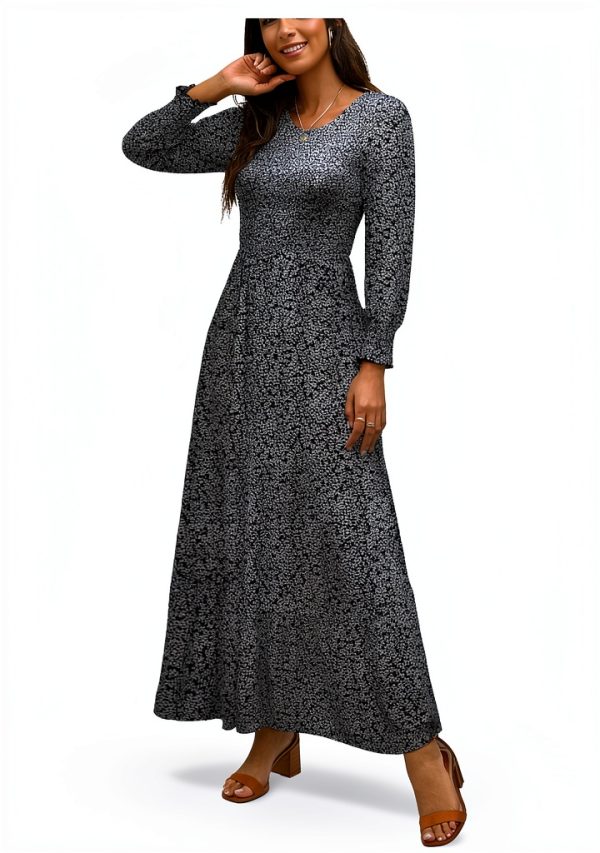 Floral Maxi Smocked Dress by Brand Large Rust A-Line Tiered Dress-1