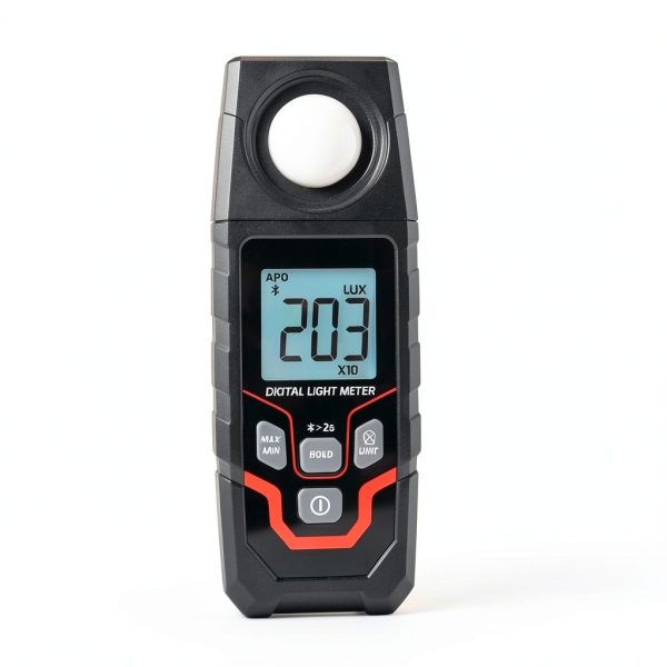 Light Meter Wireless Lux Meter, 0.1~200,000 Lux Range Light Meter for Plants, Bluetooth Lux Meter Light Meter App Connection, Data Logging and Export, Backlight LCD Display for Plants, Photography-2