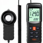 YW-552 Light Meter Digital Illuminance, Split Sensor Lux/Foot Candles Meter 0–200,000 Lux, Data Record, Max/Min Mode, for Plants, Photography & Workspaces-0