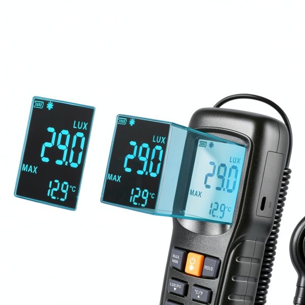 YW-552 Light Meter Digital Illuminance, Split Sensor Lux/Foot Candles Meter 0–200,000 Lux, Data Record, Max/Min Mode, for Plants, Photography & Workspaces-3