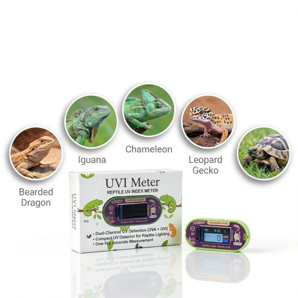 Reptile UVI Light Meter – Portable UV Index Reader for Basking Spot Monitoring – Helps Reptile Owners Know When to Replace UV Lamps – for Bearded Dragon, Chameleon & Gecko – Battery Included-5