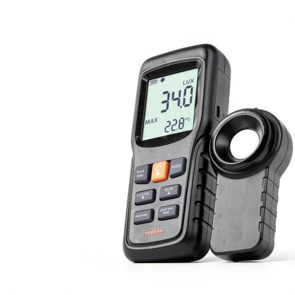 YW-552 Light Meter Digital Illuminance, Split Sensor Lux/Foot Candles Meter 0–200,000 Lux, Data Record, Max/Min Mode, for Plants, Photography & Workspaces-1