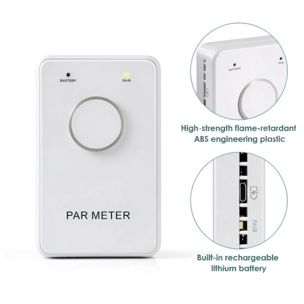 PAR Meter PPFD Recording, for LED Growth Light 400-700nm, DLI Calculator, Convenient Bluetooth Connection to Your Phone, for Grow Tents, Greenhouses, Agriculture-5