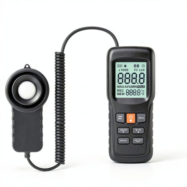 YW-552 Light Meter Digital Illuminance, Split Sensor Lux/Foot Candles Meter 0–200,000 Lux, Data Record, Max/Min Mode, for Plants, Photography & Workspaces-5