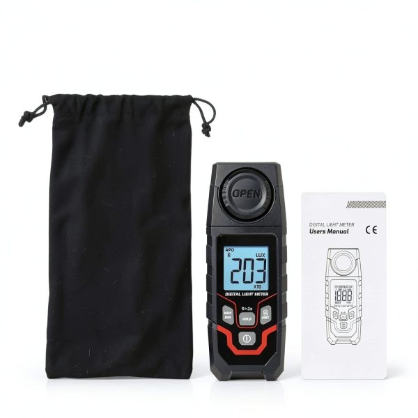 Light Meter Wireless Lux Meter, 0.1~200,000 Lux Range Light Meter for Plants, Bluetooth Lux Meter Light Meter App Connection, Data Logging and Export, Backlight LCD Display for Plants, Photography-8