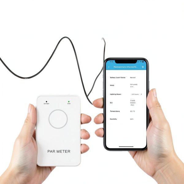 PAR Meter PPFD Recording, for LED Growth Light 400-700nm, DLI Calculator, Convenient Bluetooth Connection to Your Phone, for Grow Tents, Greenhouses, Agriculture-3