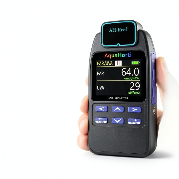 AH-Reef PAR Meter,Test PPFD,UVA w/m²,Waterproof Sensor,Show R,G,B% in Aquarium Light.Record PAR | UVA Distribution-1
