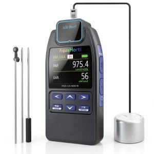 AH-Reef PAR Meter,Test PPFD,UVA w/m²,Waterproof Sensor,Show R,G,B% in Aquarium Light.Record PAR | UVA Distribution-0
