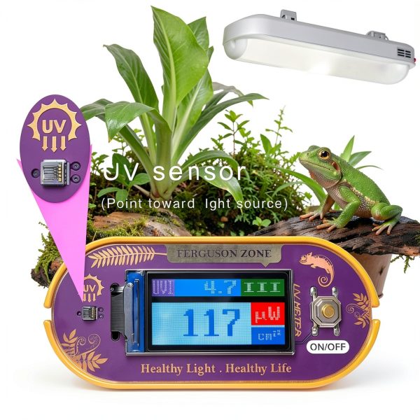 Reptile UVB UVA Light Meter ClariVora Portable 280-400nm Detector-4