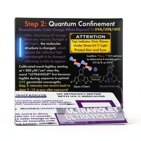UVC Light Test Card QuantaDose® Photochromic UV Test, Model-3