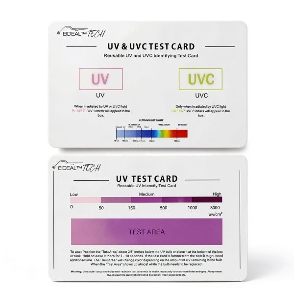 UV & UVC Test Card by EIDEAL™ 3‑in‑1 Reusable Intensity Indicator-0