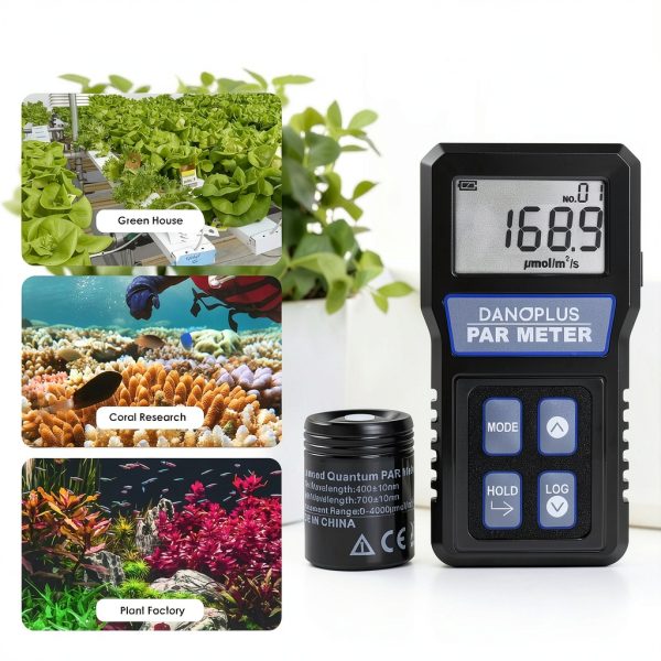 PAR Meter DANOPLUS IP68 Waterproof Aquarium Light Meter with 37" Pole-7