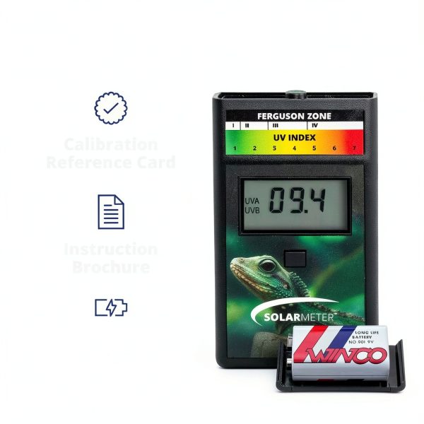 Solarmeter 6.5R UV Index Meter Handheld Digital Radiometer – Black ABS-3