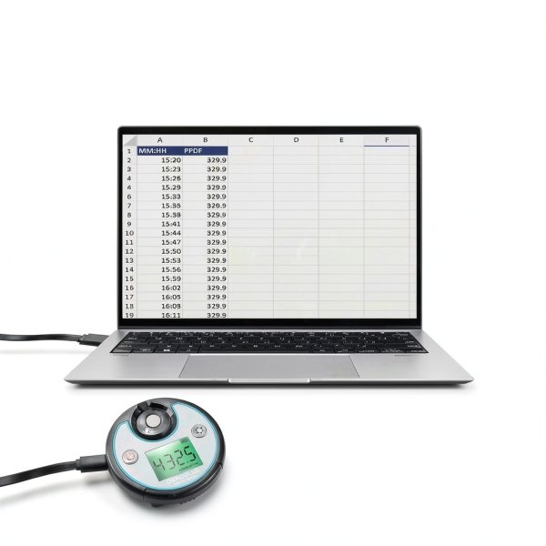 PAR Meter 2 in 1 PAR DLI Meter with Data Logging, Record and Export 5 Years of Data, 400-700nm PPFD Meter Sunlight Meter Measure PPFD and DLI (Daily Light Integral), Light Measurement Tool for Plants-2