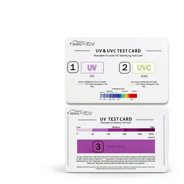 UV & UVC Test Card by EIDEAL™ 3‑in‑1 Reusable Intensity Indicator-1