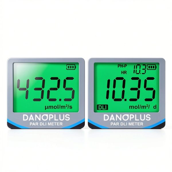 PAR Meter 2 in 1 PAR DLI Meter with Data Logging, Record and Export 5 Years of Data, 400-700nm PPFD Meter Sunlight Meter Measure PPFD and DLI (Daily Light Integral), Light Measurement Tool for Plants-1